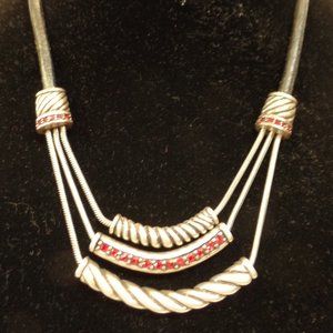 Chico's Multi Strand Silvertone Necklace